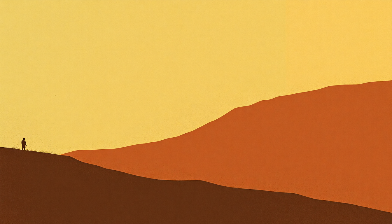 Fan-driven abstract illustration evoking the emotional arc of All Is Loneliness by Big Brother and the Holding Company