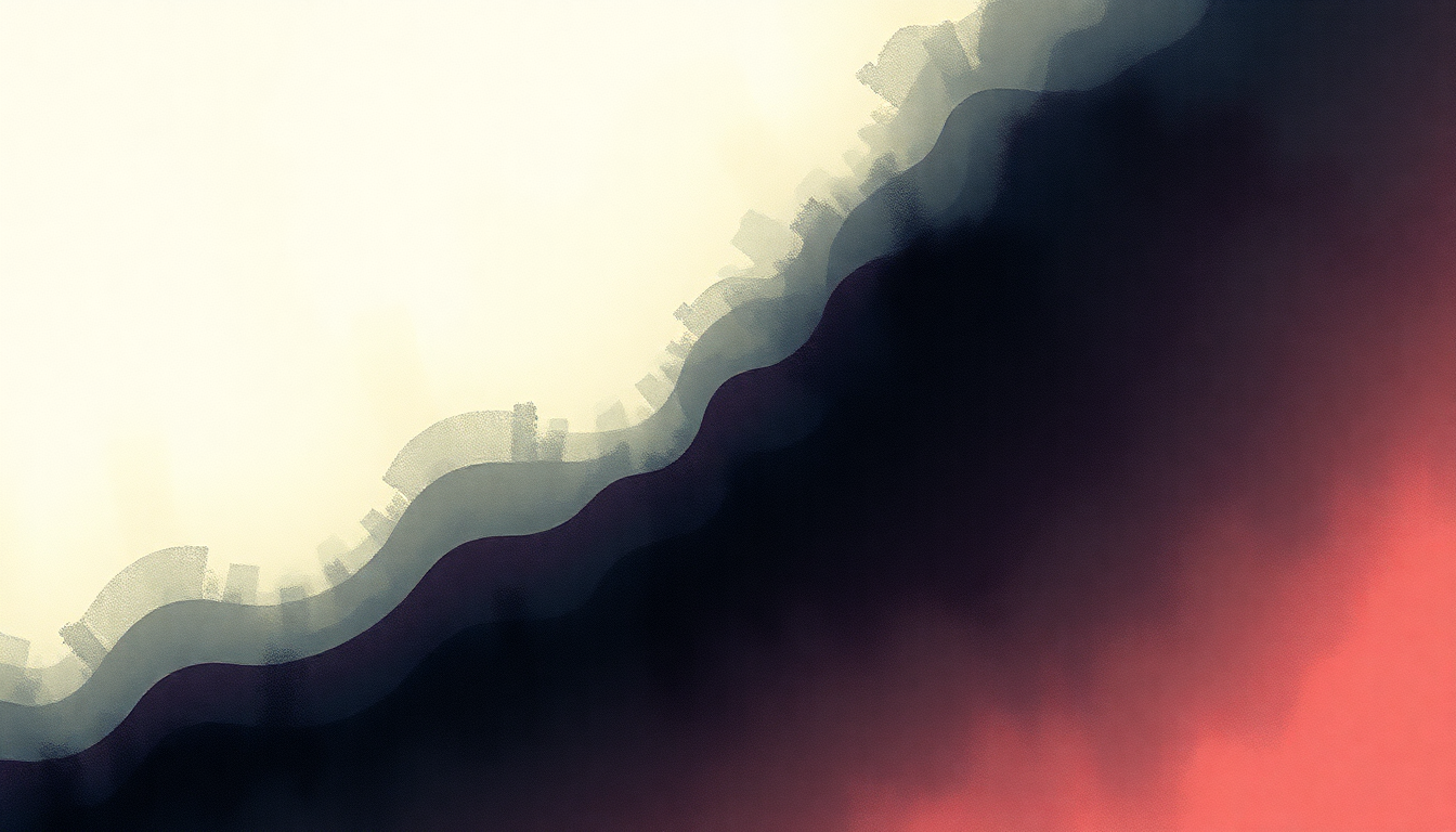 Fan-driven abstract illustration evoking the emotional arc of All Mine by Portishead