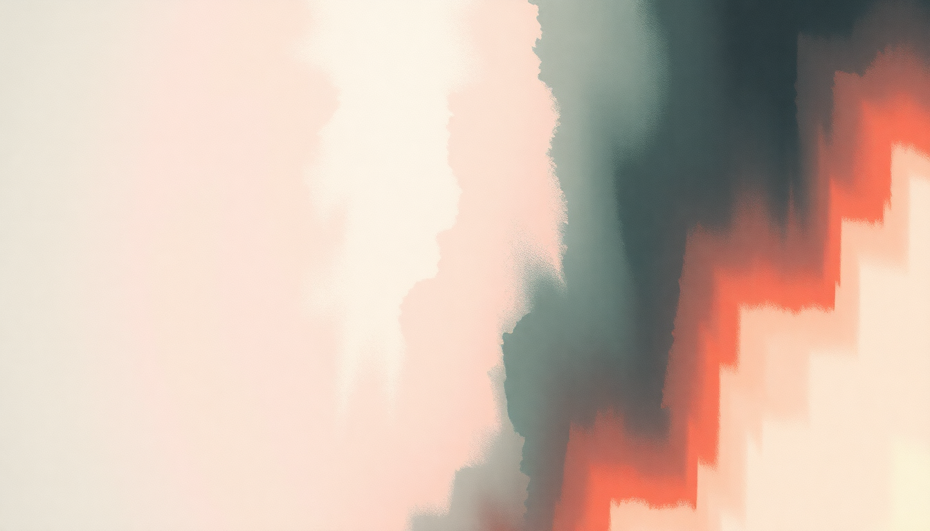Fan-driven abstract illustration evoking the emotional arc of All Neon Like by Björk