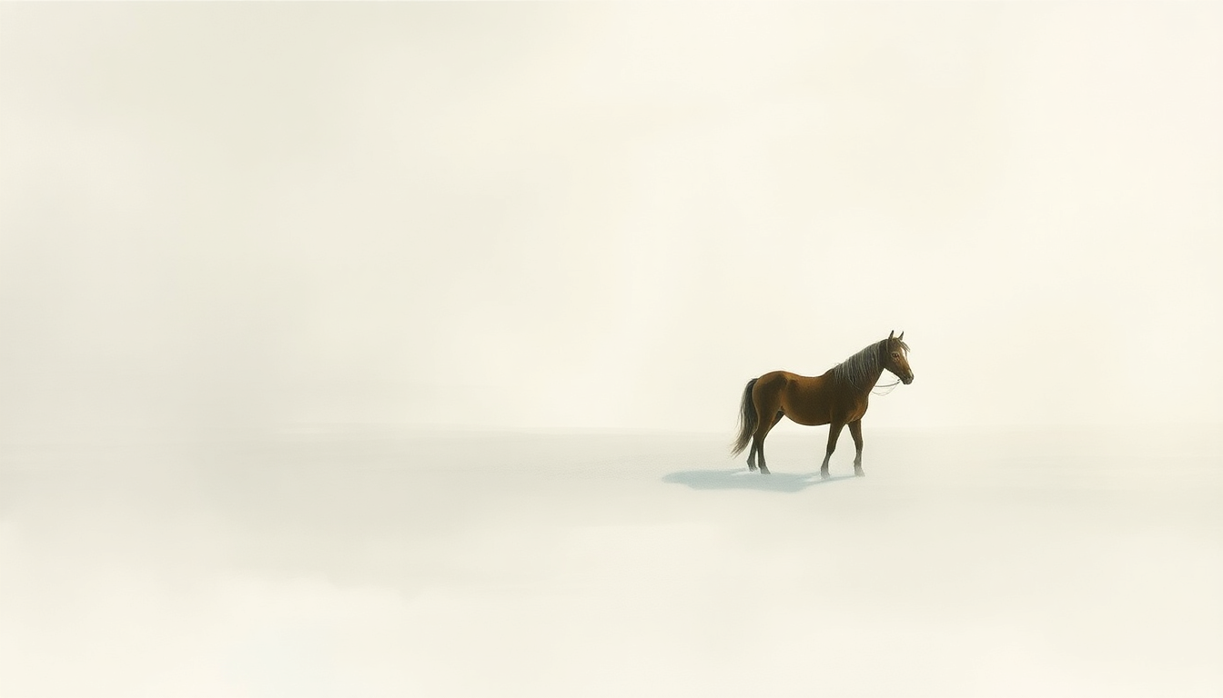 Fan-driven abstract illustration evoking the emotional arc of All the Pretty Little Ponies by Kenny Loggins
