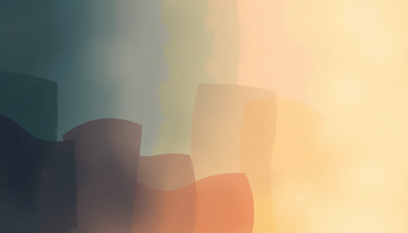 Fan-driven abstract illustration evoking the emotional arc of All Things Must Pass by George Harrison