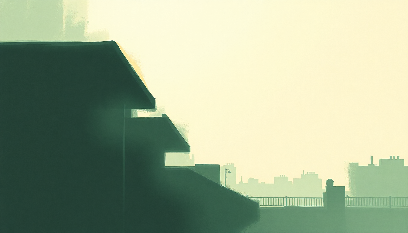 Fan-driven abstract illustration evoking the emotional arc of All Under One Roof Raving by Jamie xx