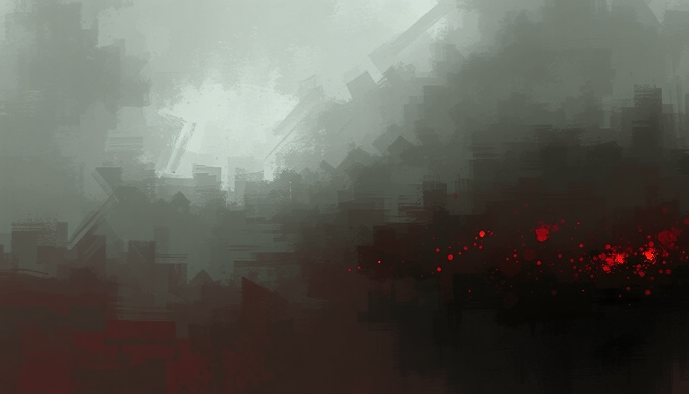 Fan-driven abstract illustration evoking the emotional arc of Alligator Blood by Bring Me the Horizon