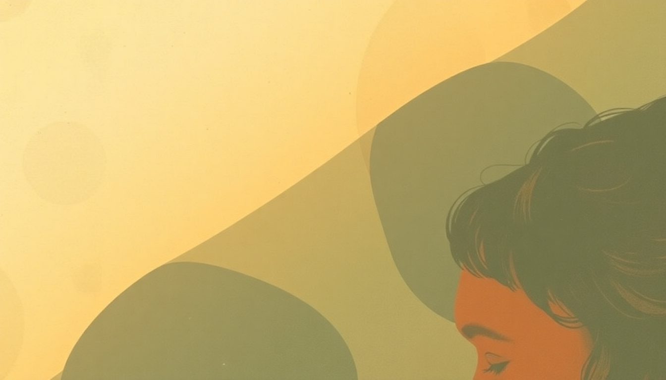 Fan-driven abstract illustration evoking the emotional arc of Almost Cut My Hair by Crosby, Stills, Nash & Young