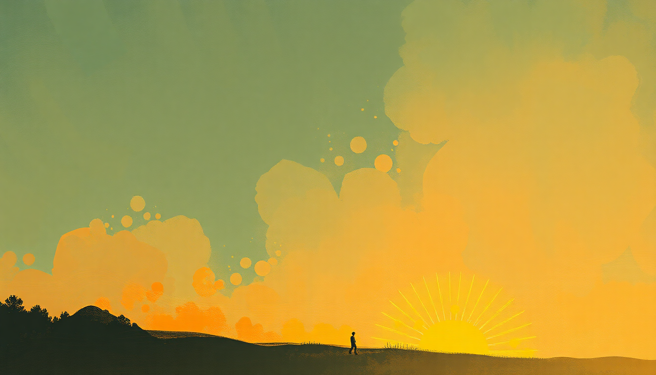 Fan-driven abstract illustration evoking the emotional arc of Almost Grown by Chuck Berry