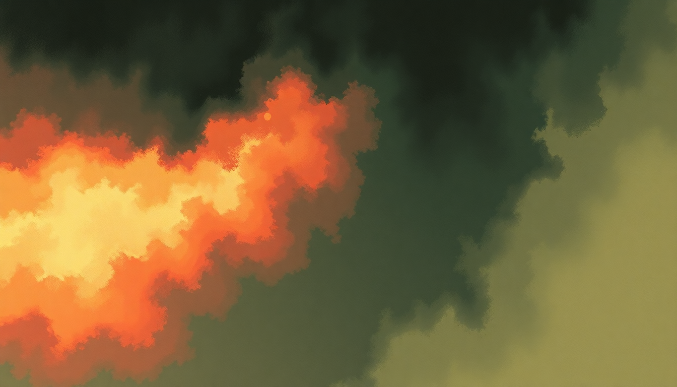 Fan-driven abstract illustration evoking the emotional arc of Alone + Easy Target by Foo Fighters
