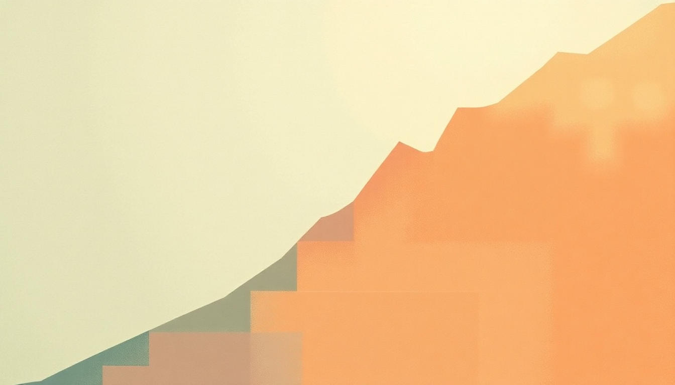 Fan-driven abstract illustration evoking the emotional arc of Always Ascending by Franz Ferdinand