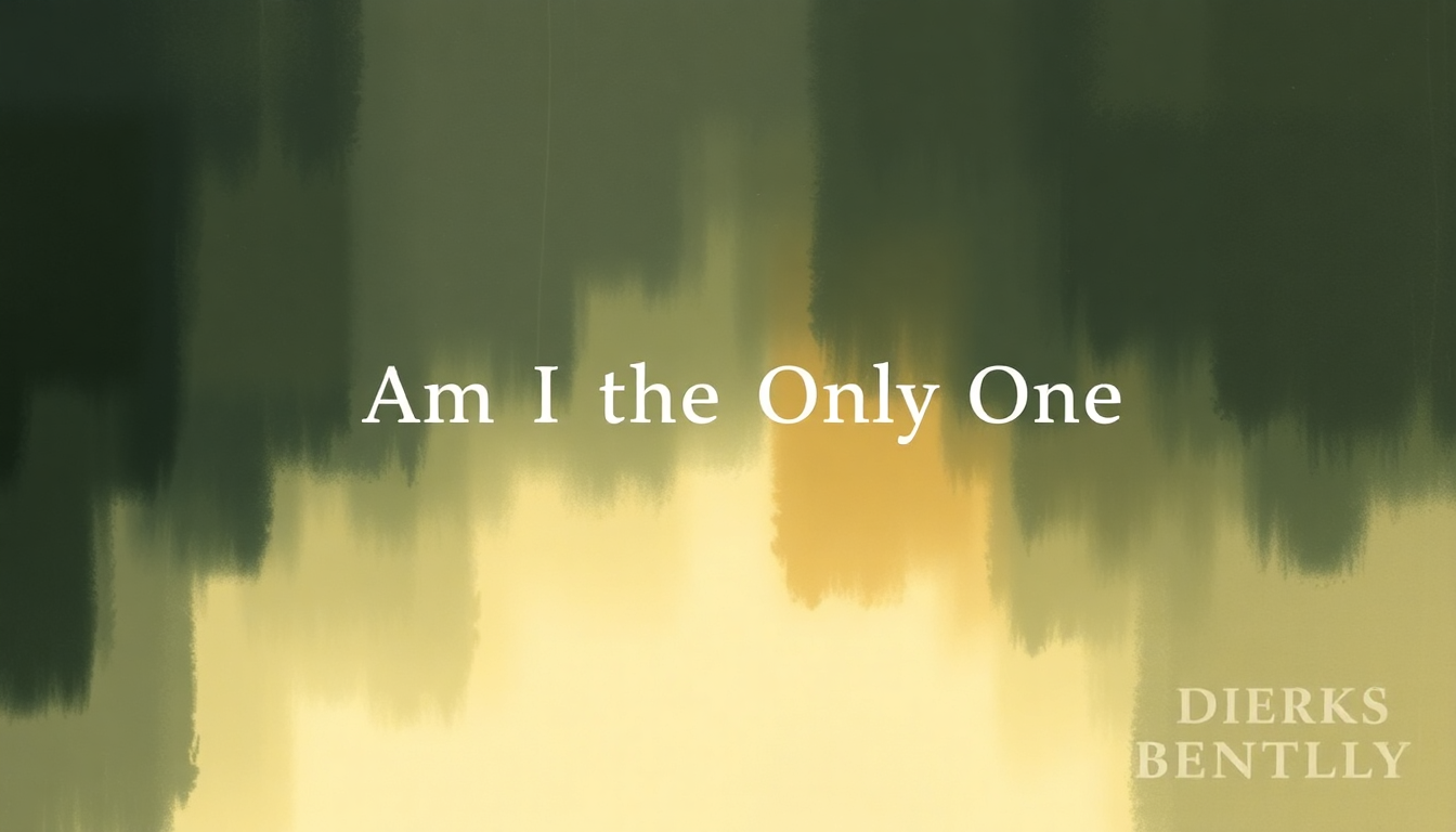 Fan-driven abstract illustration evoking the emotional arc of Am I the Only One by Dierks Bentley