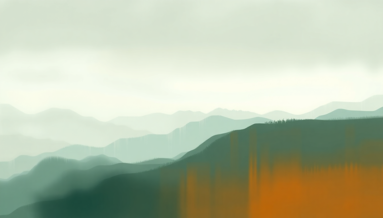 Fan-driven abstract illustration evoking the emotional arc of America by Razorlight