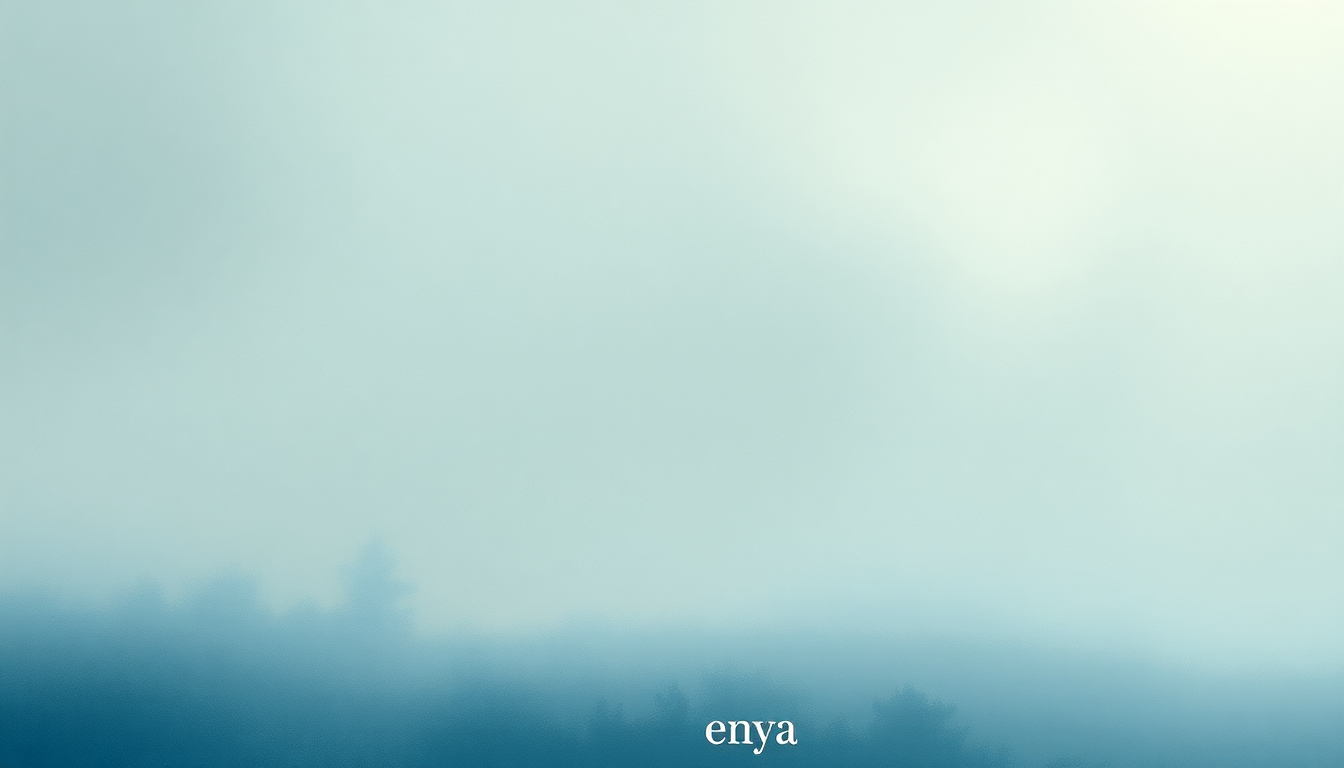 Fan-driven abstract illustration evoking the emotional arc of Amid the Falling Snow by Enya