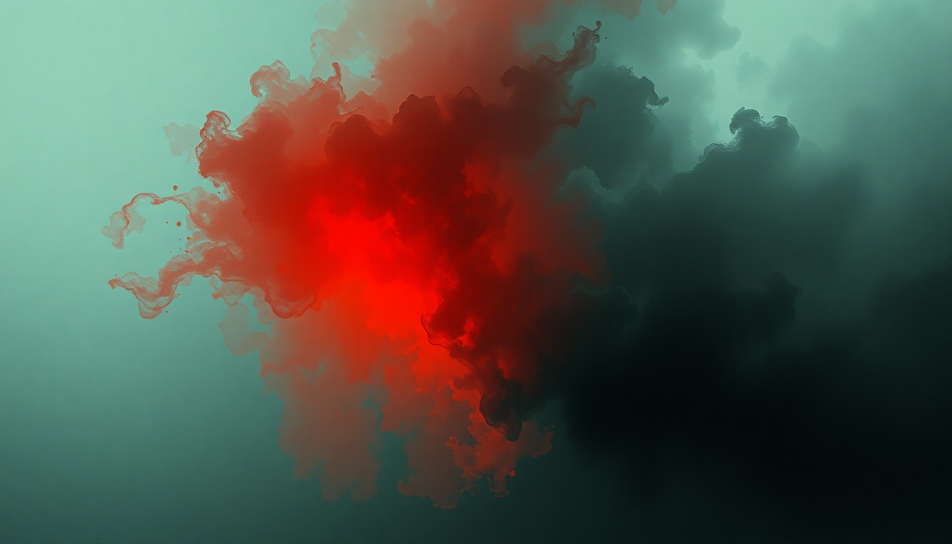 Fan-driven abstract illustration evoking the emotional arc of Amityville by Eminem