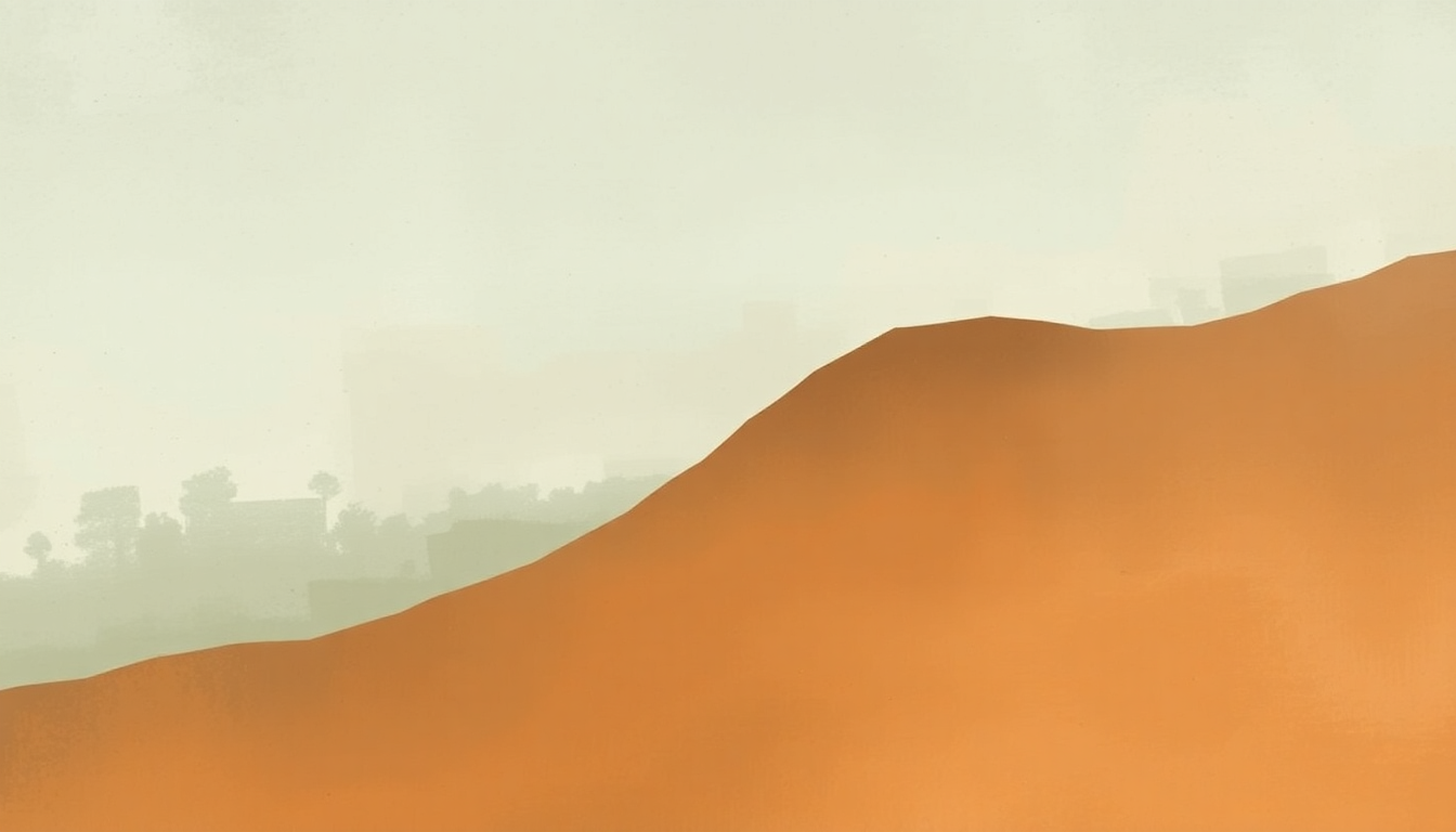Fan-driven abstract illustration evoking the emotional arc of Ancestress by Björk