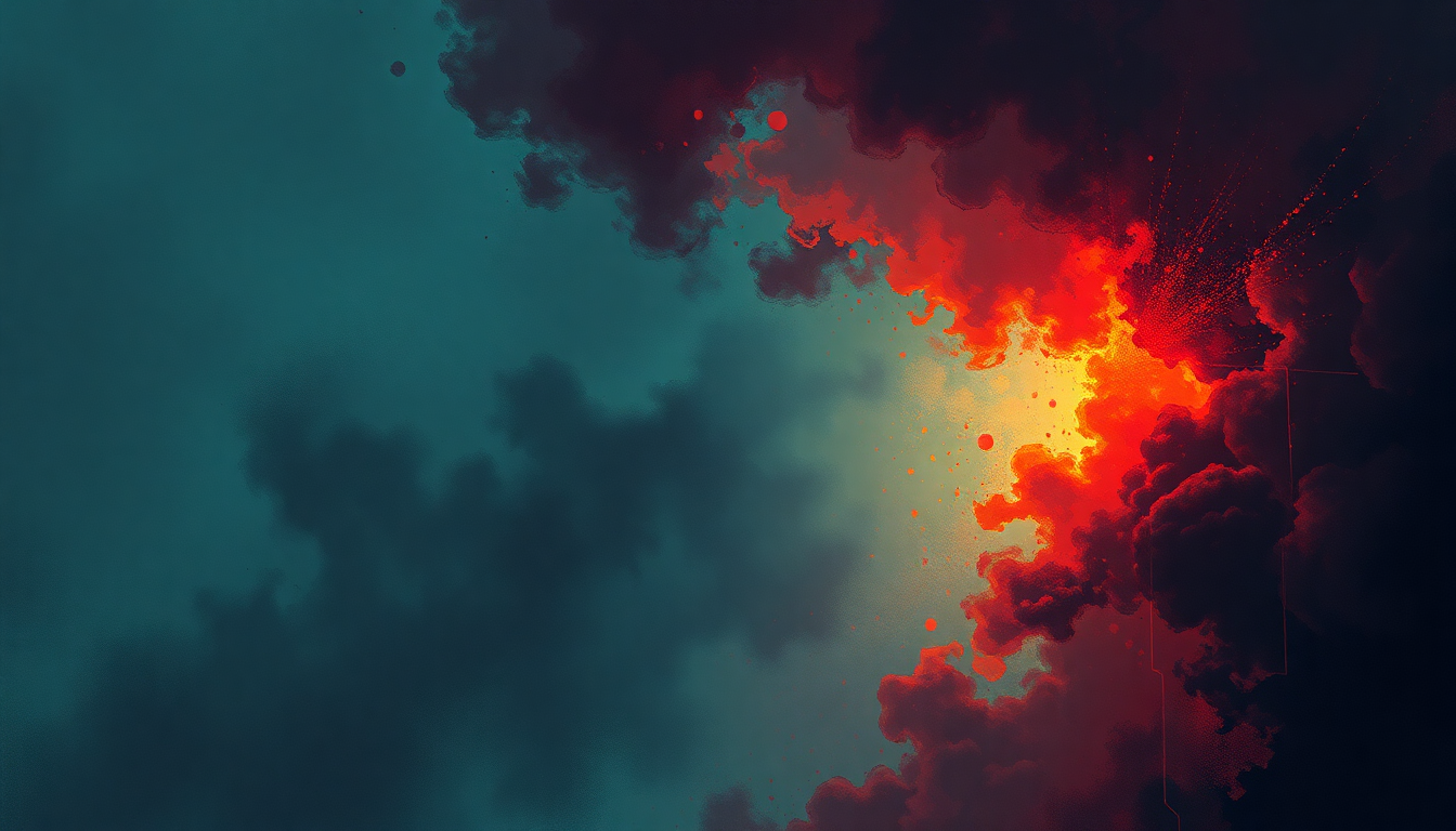 Fan-driven abstract illustration evoking the emotional arc of ...And Justice for All by Metallica
