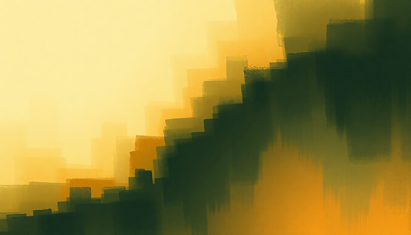 Fan-driven abstract illustration evoking the emotional arc of Andante festivo by Jean Sibelius