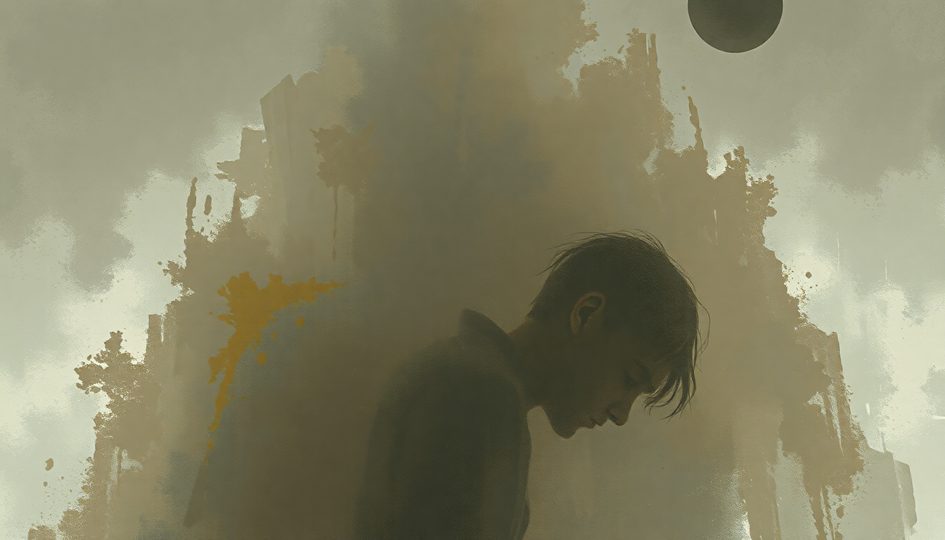 Fan-driven abstract illustration evoking the emotional arc of Aneurysm by Nirvana