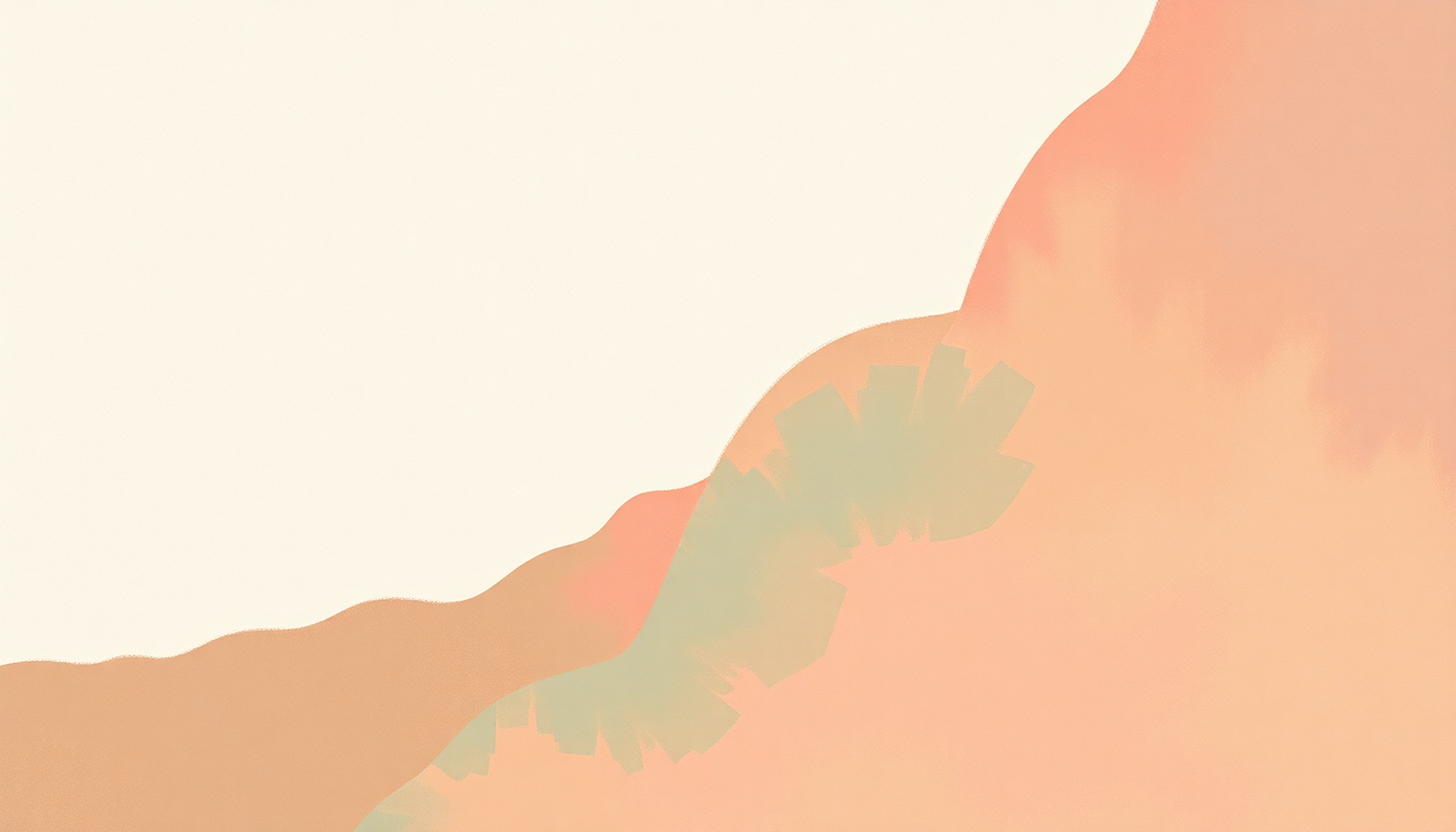 Fan-driven abstract illustration evoking the emotional arc of Angelica by Wet Leg