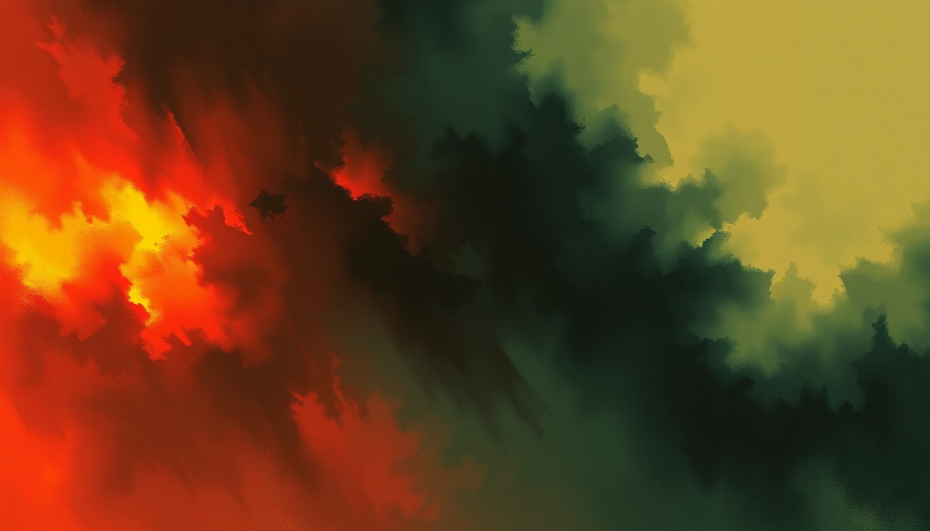 Fan-driven abstract illustration evoking the emotional arc of Antisocial by Anthrax