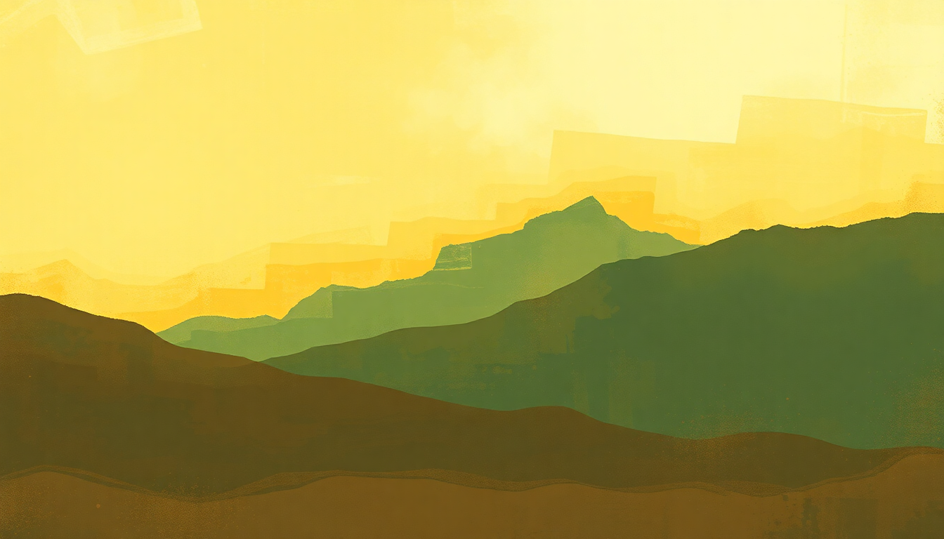 Fan-driven abstract illustration evoking the emotional arc of Apache by The Ventures