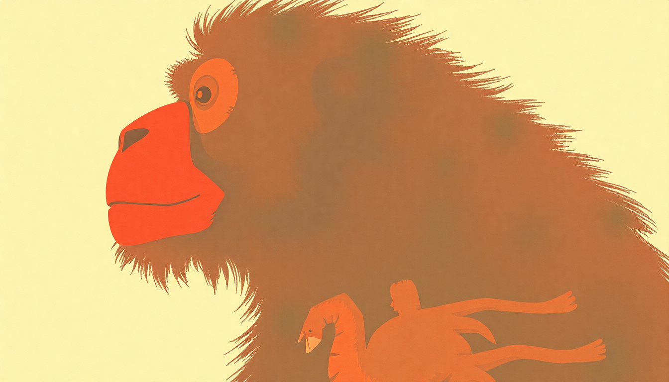 Fan-driven abstract illustration evoking the emotional arc of Apeman by The Kinks