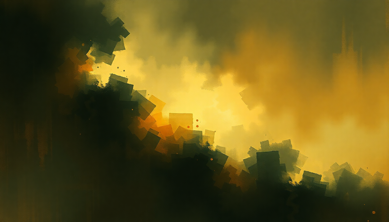 Fan-driven abstract illustration evoking the emotional arc of Piano Sonata No. 23 in F minor, Op. 57 "Appassionata" by Ludwig van Beethoven
