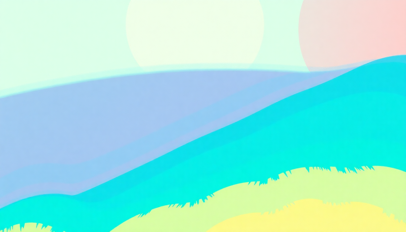 Fan-driven abstract illustration evoking the emotional arc of Aqua Boogie (A Psychoalphadiscobetabioaquadoloop) by Parliament