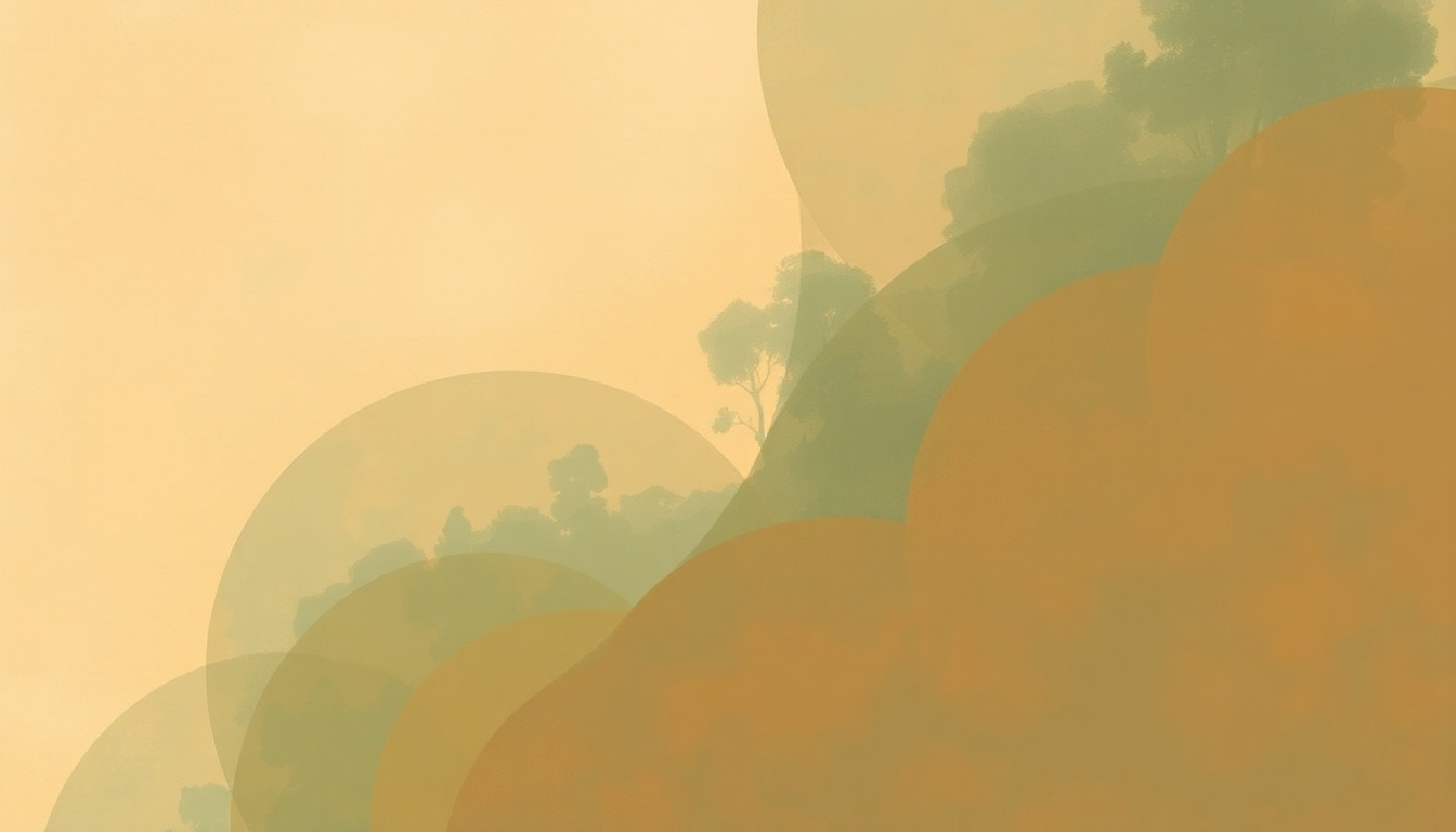Fan-driven abstract illustration evoking the emotional arc of Arabesque No. 2 by Claude Debussy