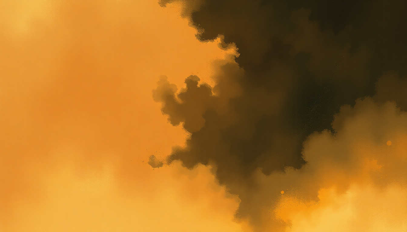 Fan-driven abstract illustration evoking the emotional arc of Armageddon by Art Blakey