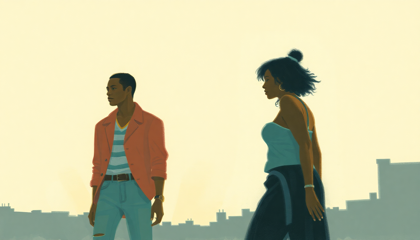 Fan-driven abstract illustration evoking the emotional arc of Around the Way Girl by LL Cool J