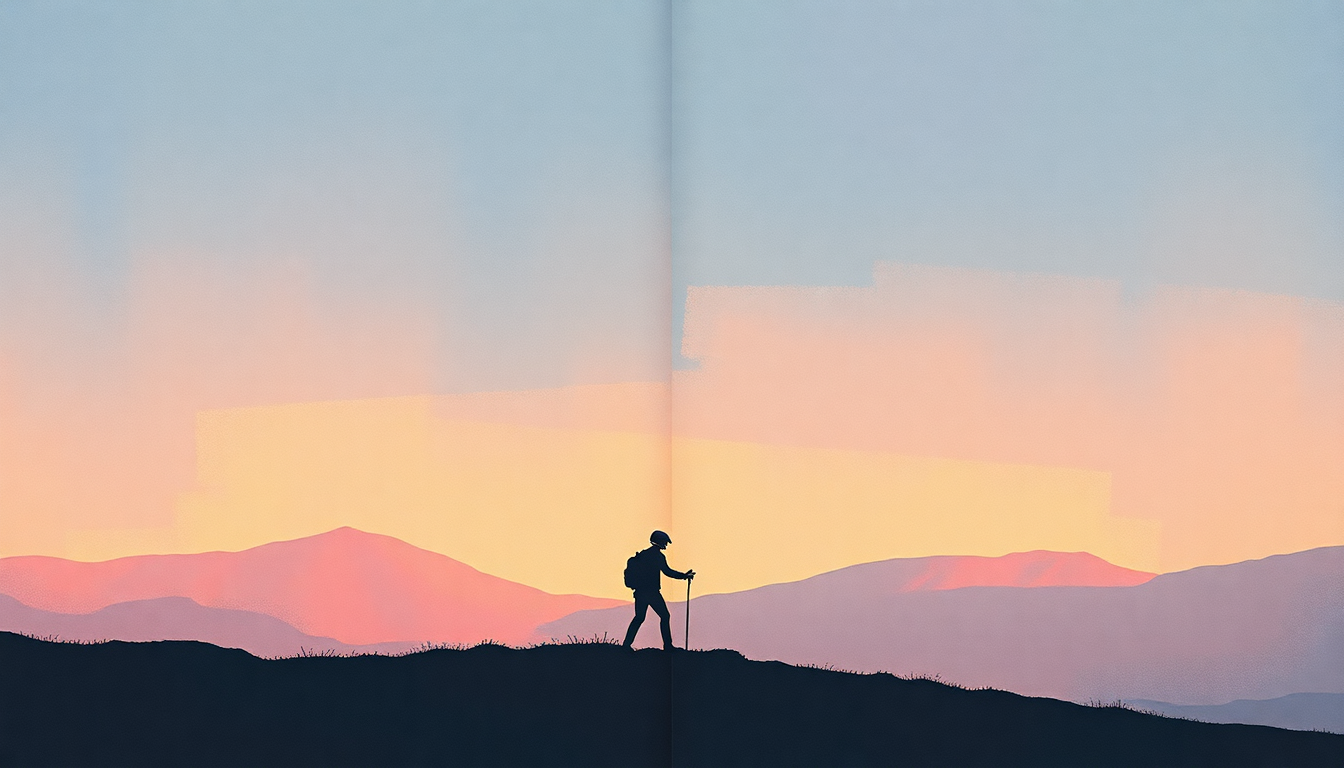 Fan-driven abstract illustration evoking the emotional arc of Around the World by Daft Punk