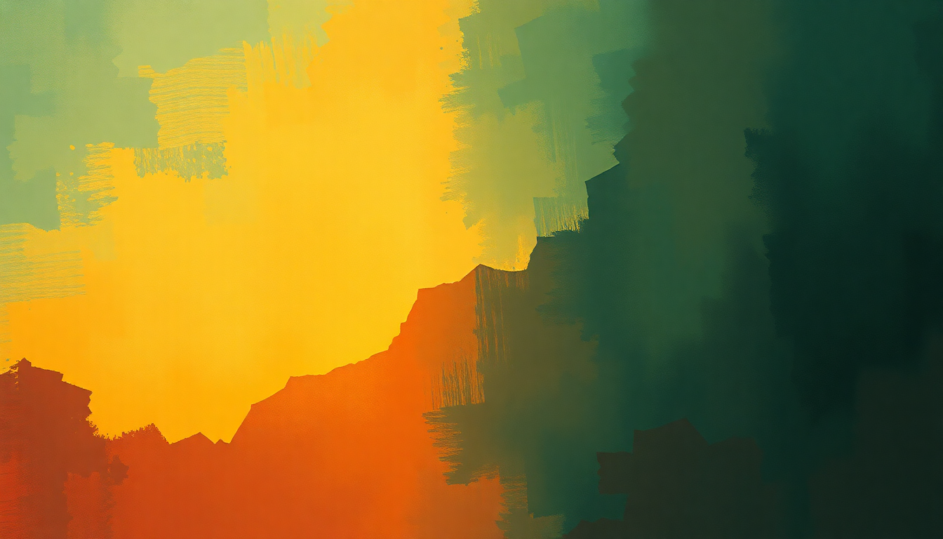 Fan-driven abstract illustration evoking the emotional arc of Arrival of the Queen of Sheba by Handel