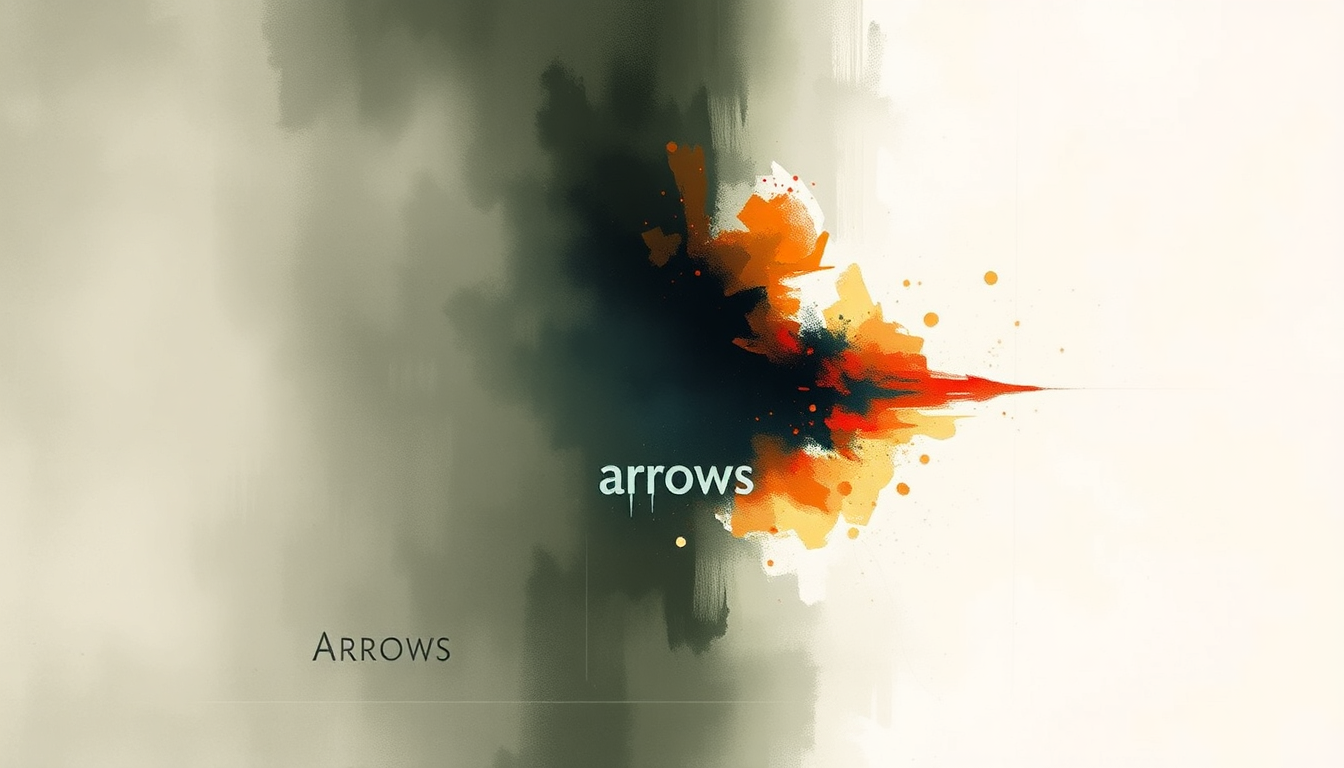 Fan-driven abstract illustration evoking the emotional arc of Arrows by Foo Fighters