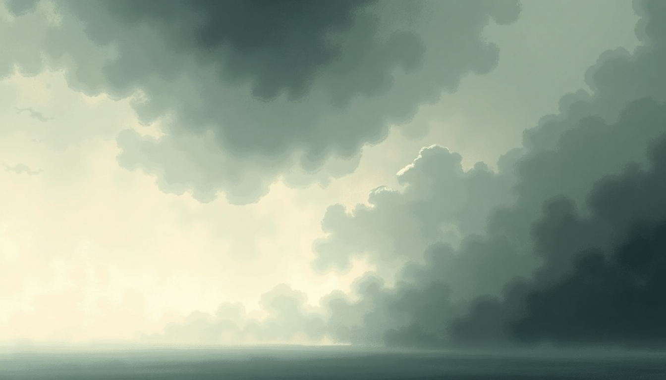 Fan-driven abstract illustration evoking the emotional arc of Art of Almost by Wilco