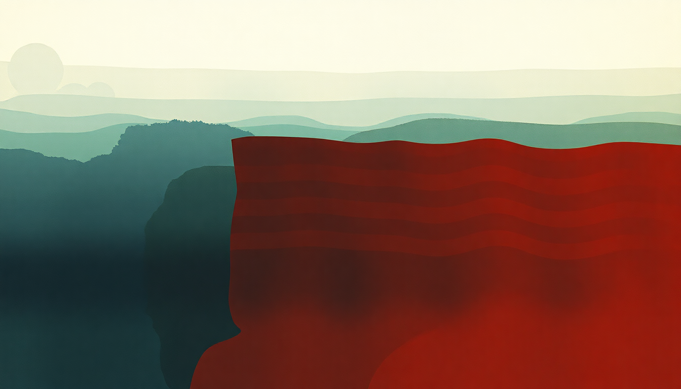Fan-driven abstract illustration evoking the emotional arc of Ashes of American Flags by Wilco