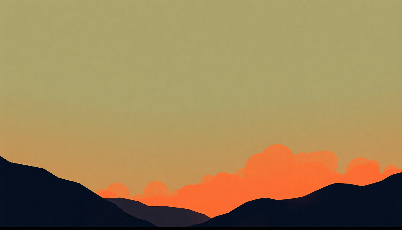 Fan-driven abstract illustration evoking the emotional arc of Ashiko by Hugh Masekela