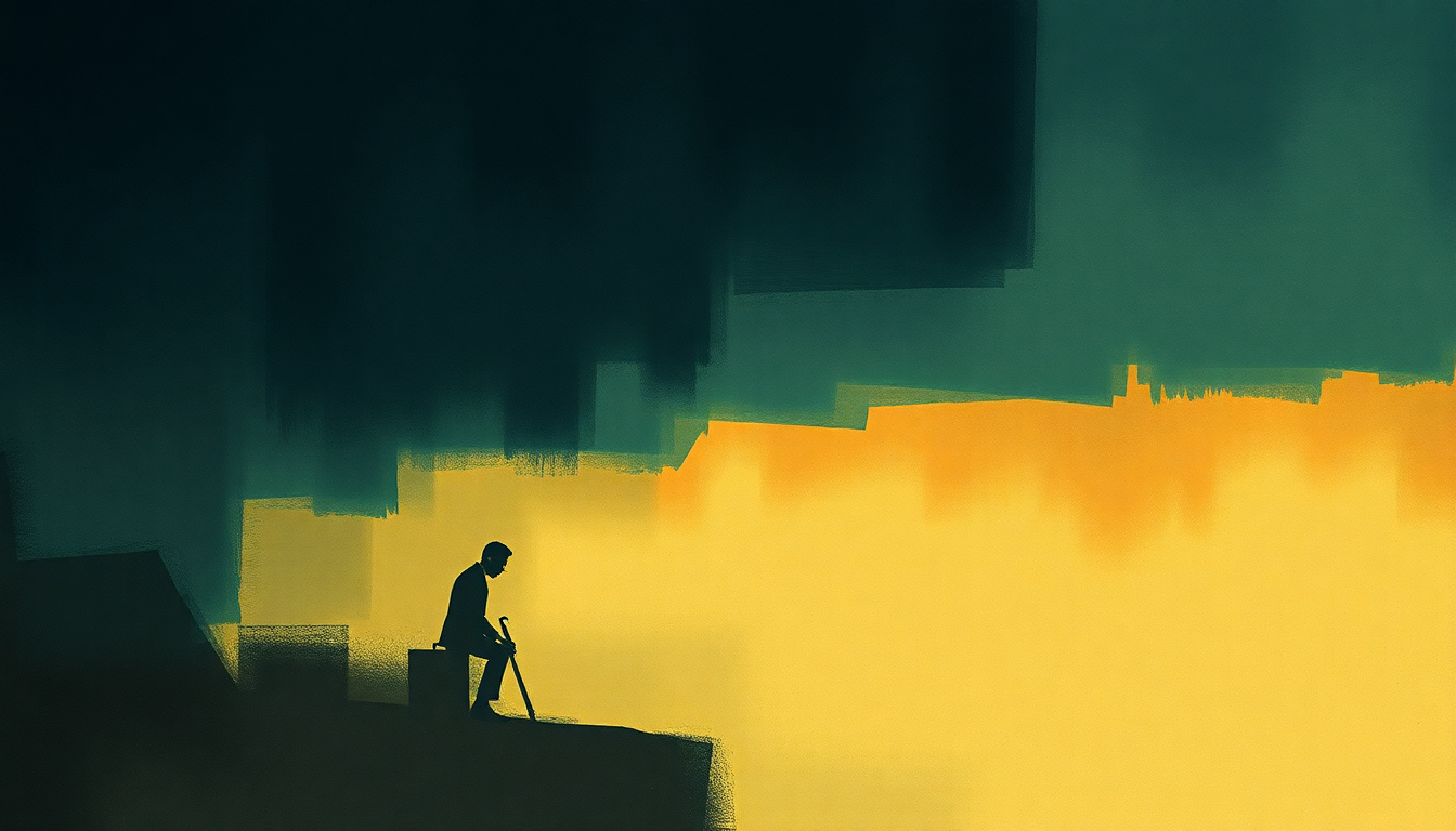 Fan-driven abstract illustration evoking the emotional arc of Ask Me Now by Thelonious Monk