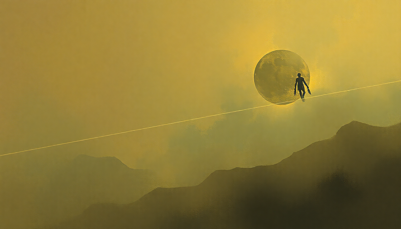 Fan-driven abstract illustration evoking the emotional arc of Astronomy Domine by Pink Floyd