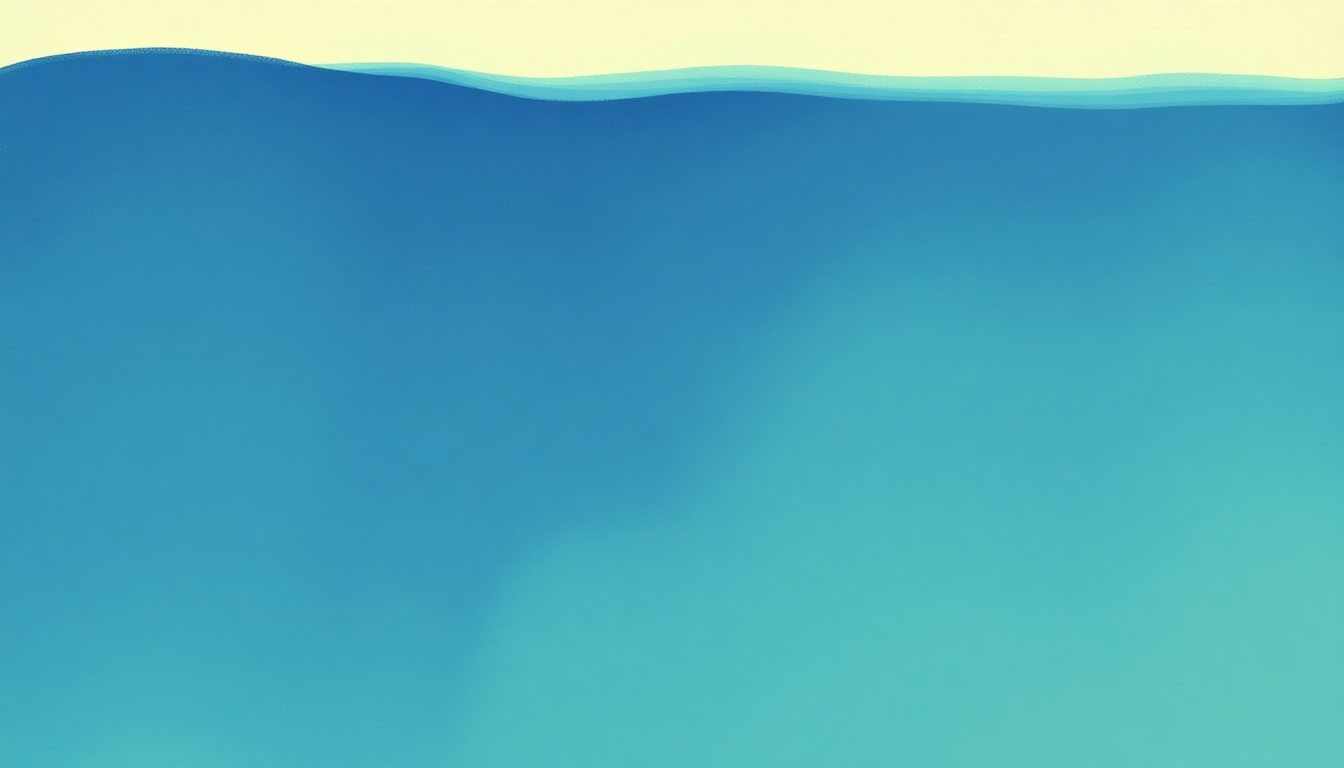 Fan-driven abstract illustration evoking the emotional arc of At the Bottom of the Sea by Ralph's World