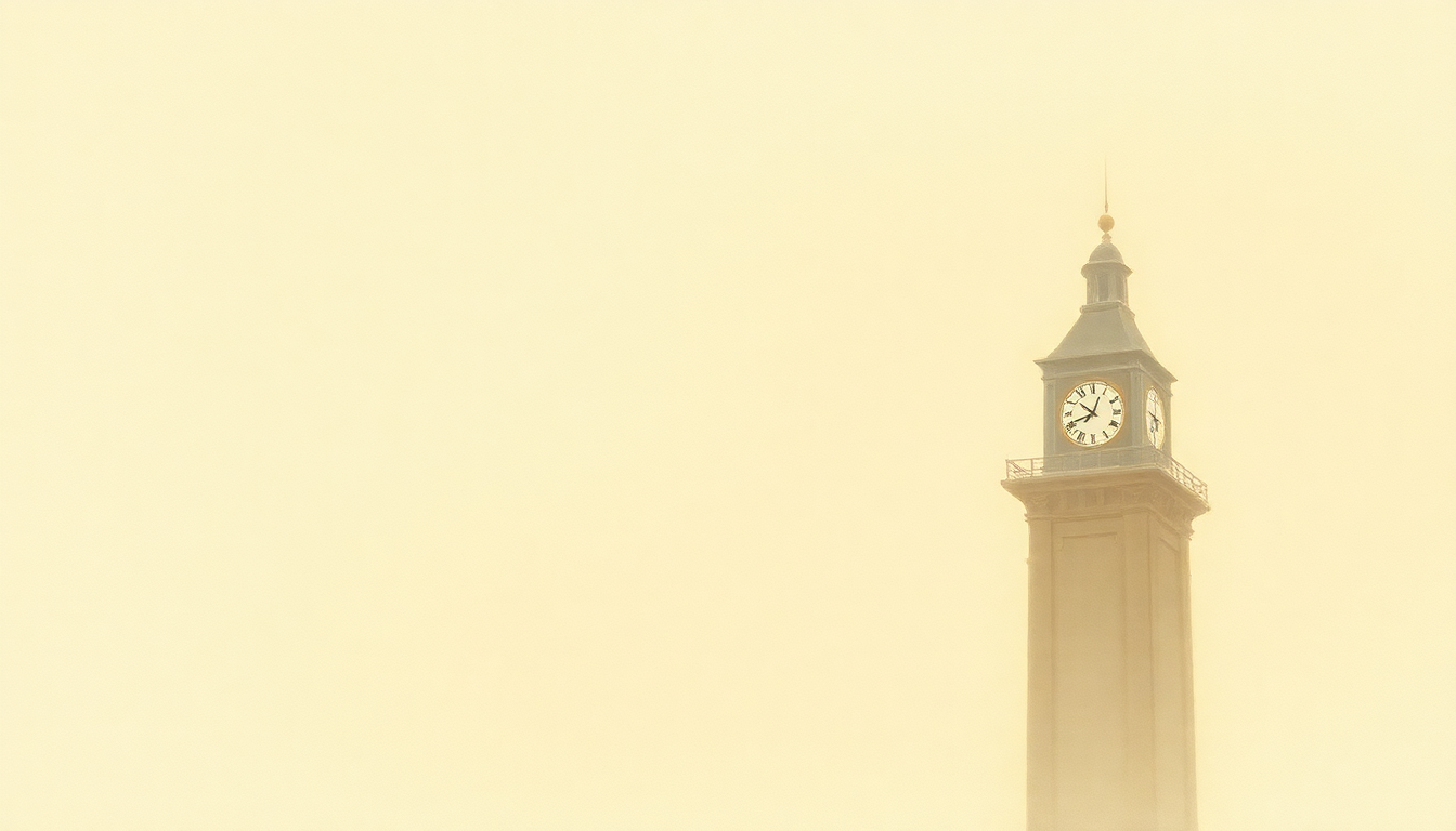 Fan-driven abstract illustration evoking the emotional arc of At the Chime of a City Clock by Nick Drake