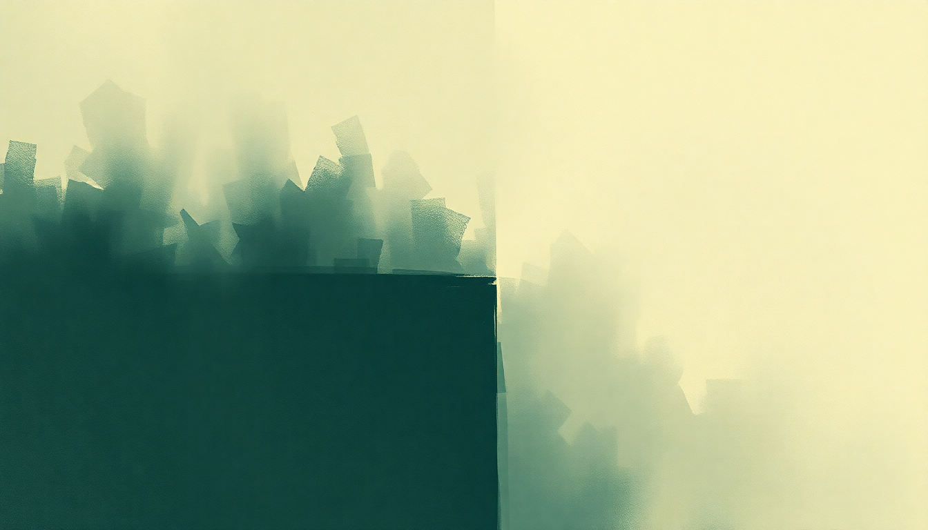 Fan-driven abstract illustration evoking the emotional arc of At the Door by The Strokes