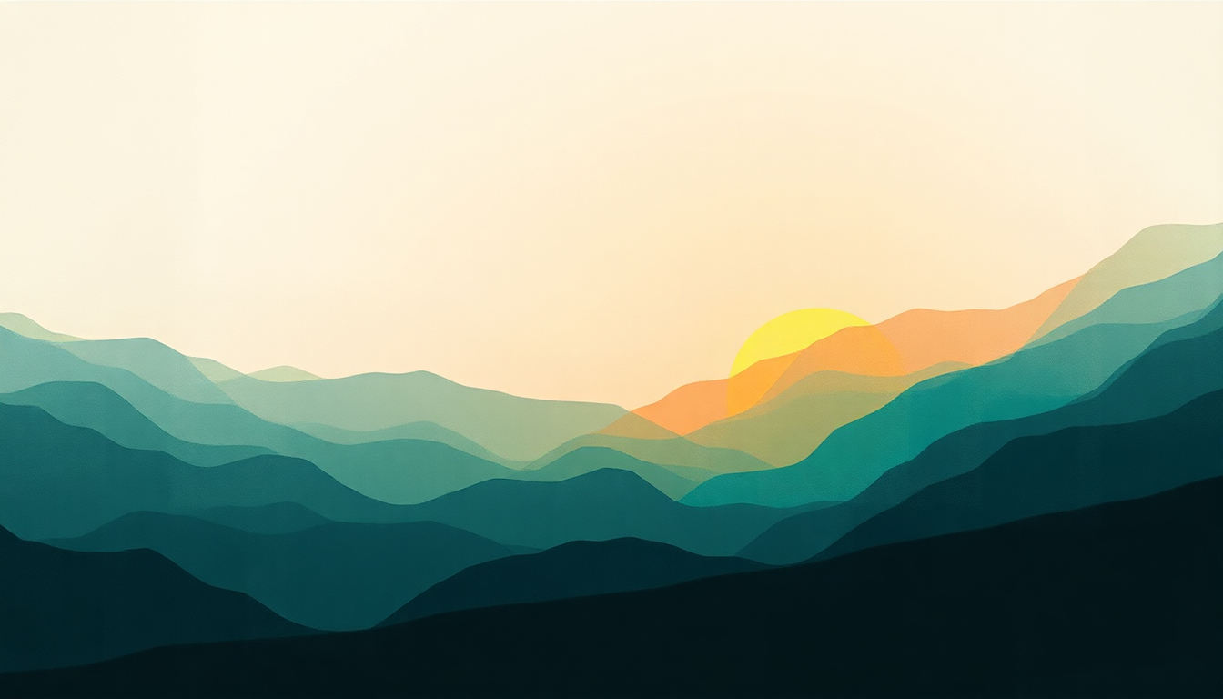 Fan-driven abstract illustration evoking the emotional arc of ATK by Bonobo