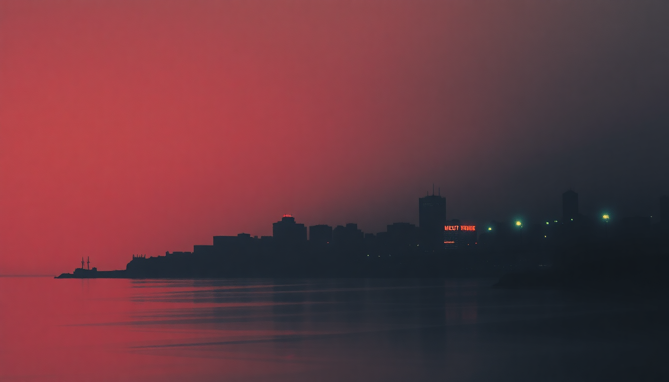 Fan-driven abstract illustration evoking the emotional arc of Atlantic City by Bruce Springsteen