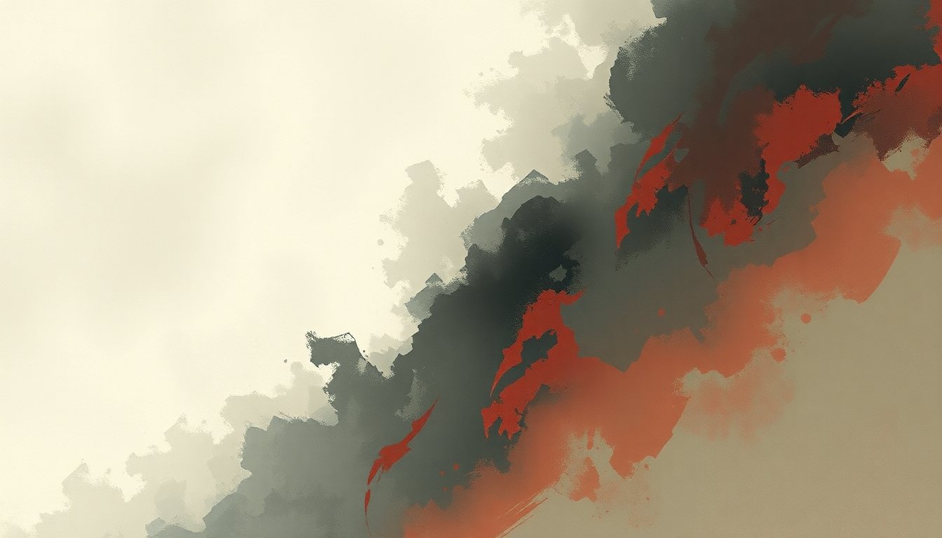 Fan-driven abstract illustration evoking the emotional arc of Atlas, Rise! by Metallica