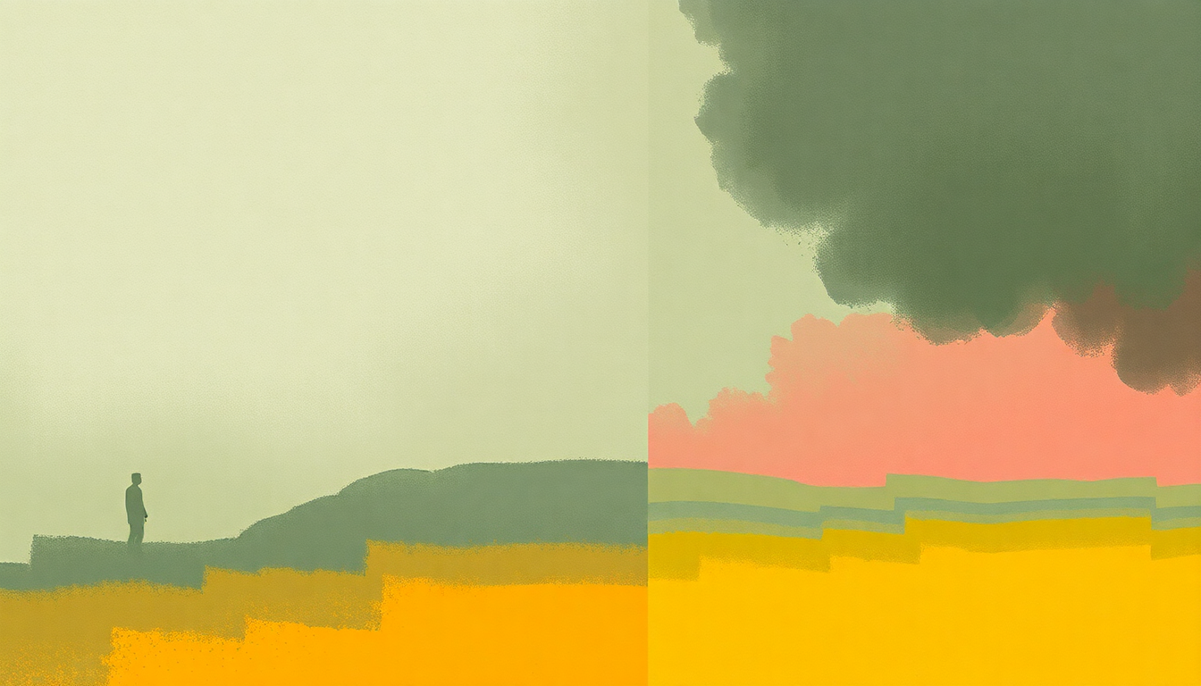 Fan-driven abstract illustration evoking the emotional arc of Atom Dance by Björk