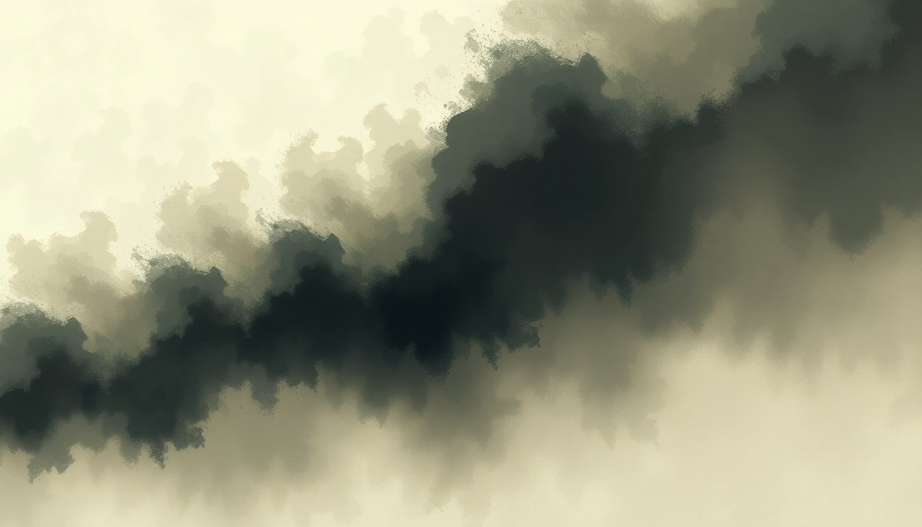 Fan-driven abstract illustration evoking the emotional arc of Atopos by Björk