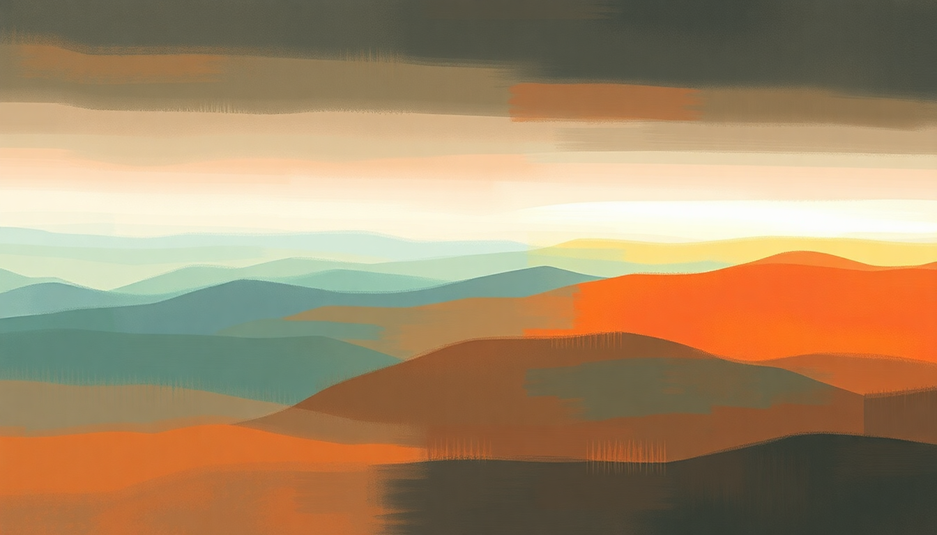 Fan-driven abstract illustration evoking the emotional arc of Australia by The Shins