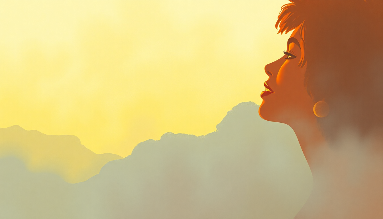 Fan-driven abstract illustration evoking the emotional arc of Automatically Sunshine by The Supremes