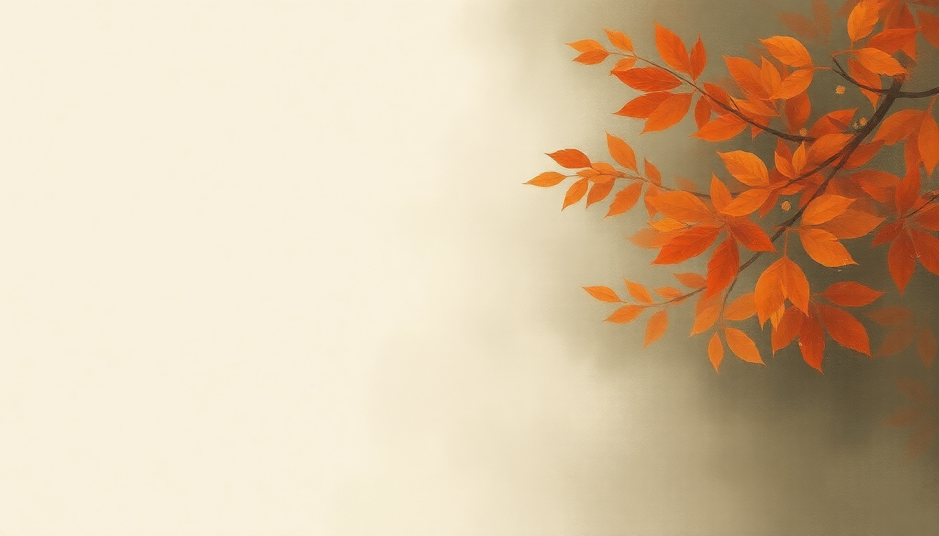 Fan-driven abstract illustration evoking the emotional arc of Autumn Leaves by Keith Jarrett