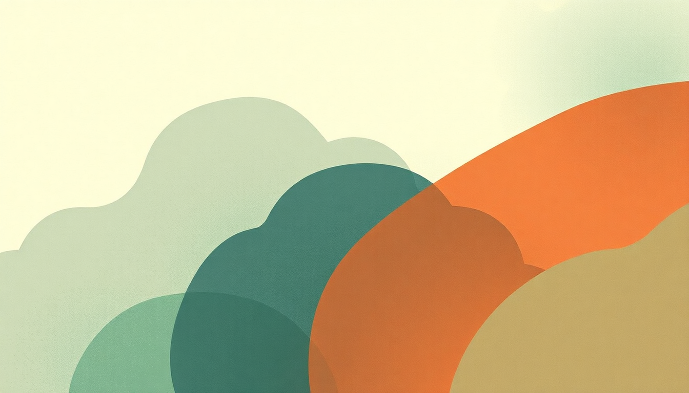Fan-driven abstract illustration evoking the emotional arc of Avant Gardener by Courtney Barnett