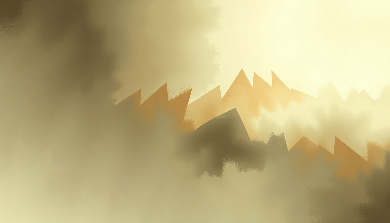 Fan-driven abstract illustration evoking the emotional arc of Ave Maria by Luciano Pavarotti
