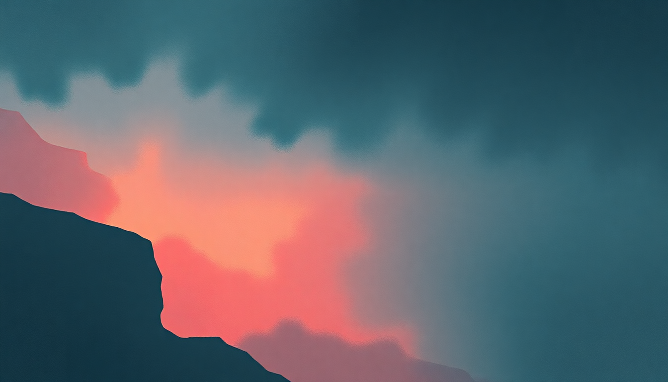 Fan-driven abstract illustration evoking the emotional arc of Away Above by Weyes Blood